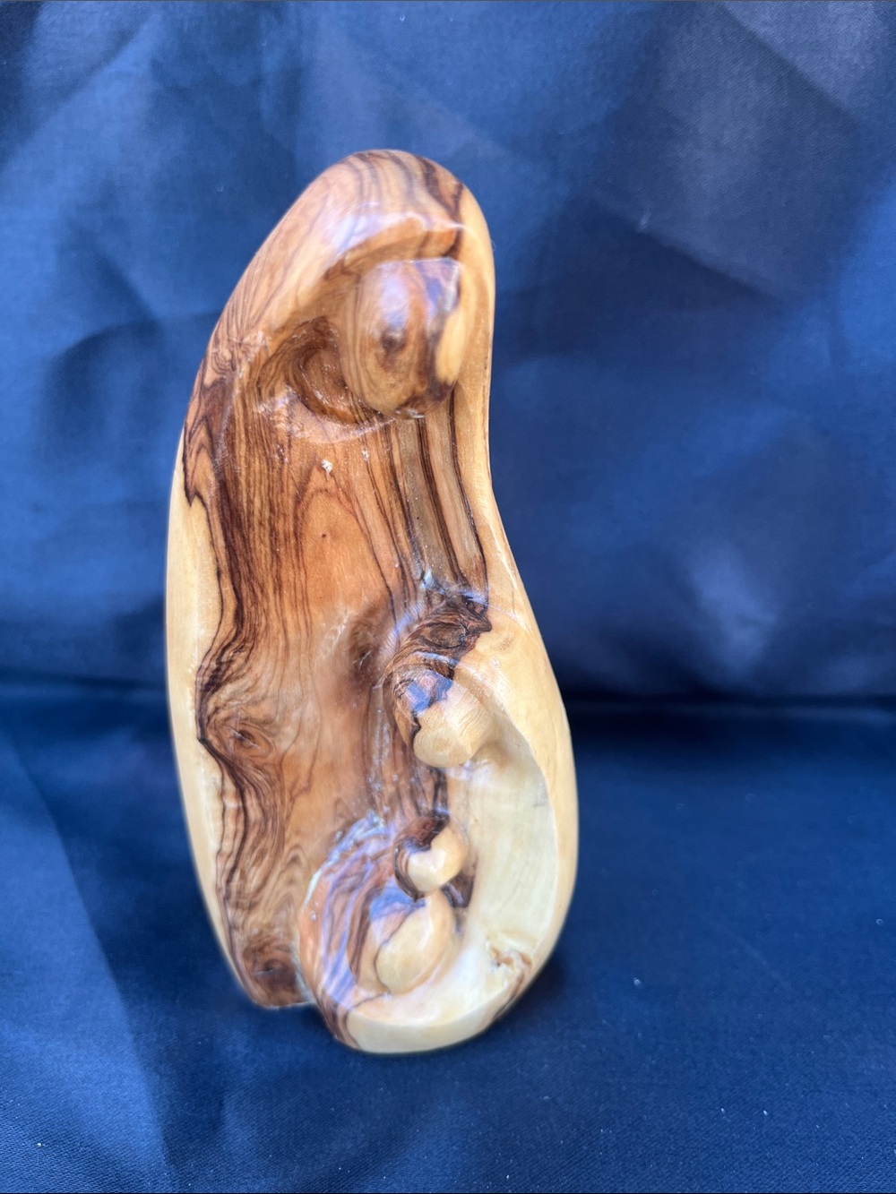 Hand-carved Olive Wood Statue - Holy Family